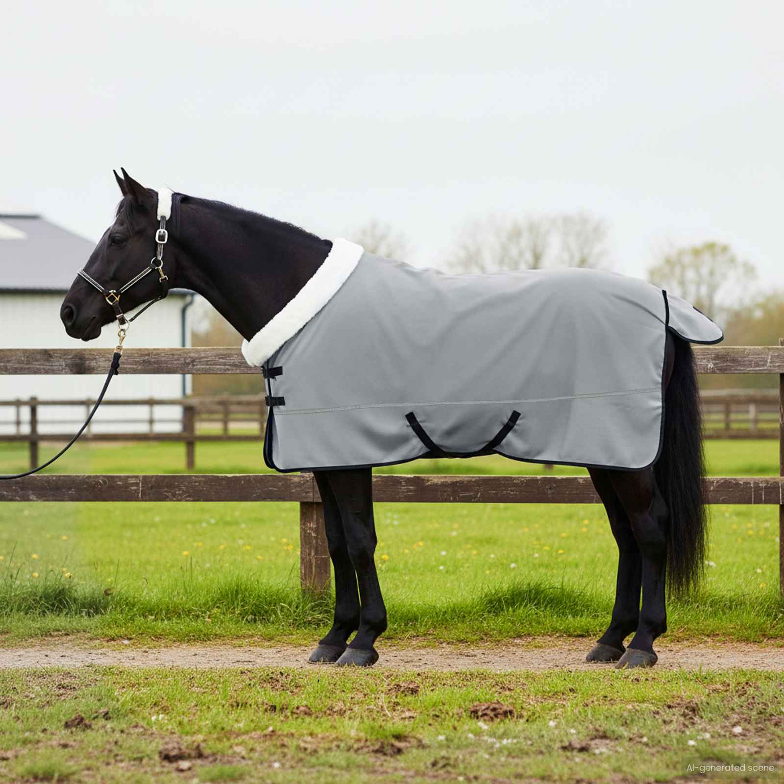 Pferdedecke Dunkelgrün 125 cm Polarfleece