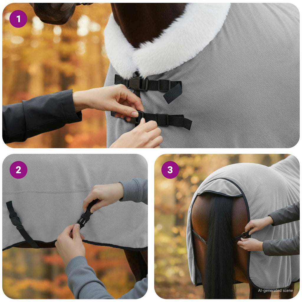Pferdedecke Dunkelgrün 165 cm Polarfleece