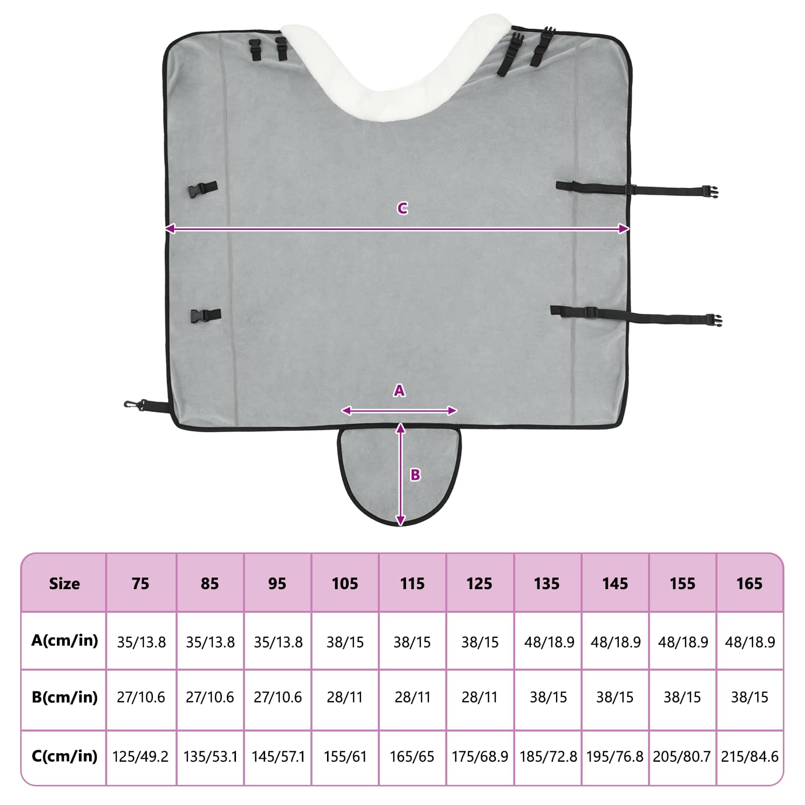 Pferdedecke Dunkelgrün 165 cm Polarfleece