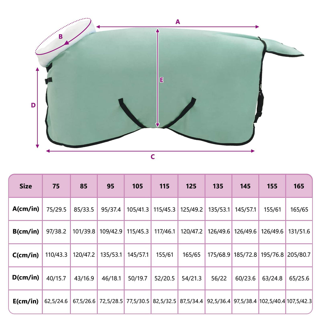 Pferdedecke Dunkelgrün 95 cm Polarfleece