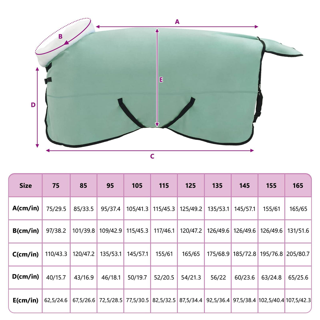 Pferdedecke Dunkelgrün 145 cm Polarfleece