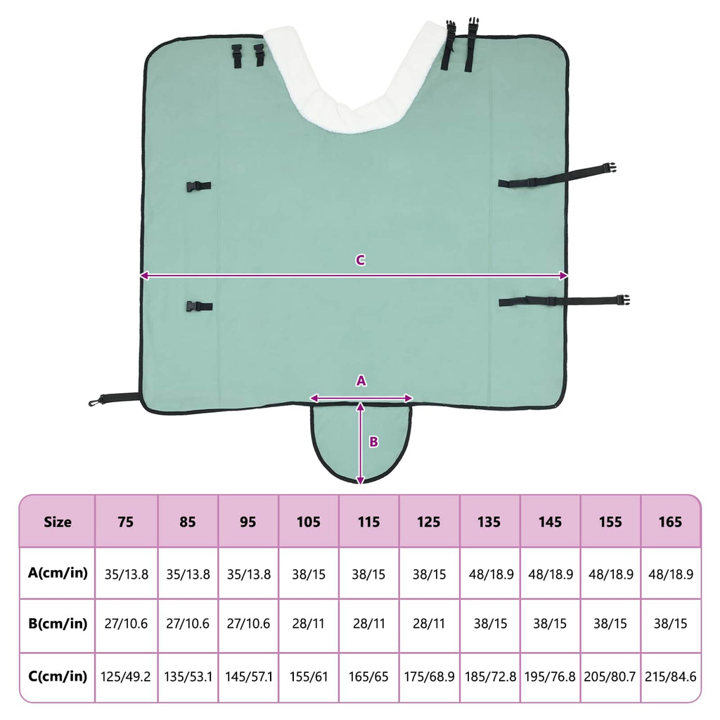 Pferdedecke Dunkelgrün 145 cm Polarfleece