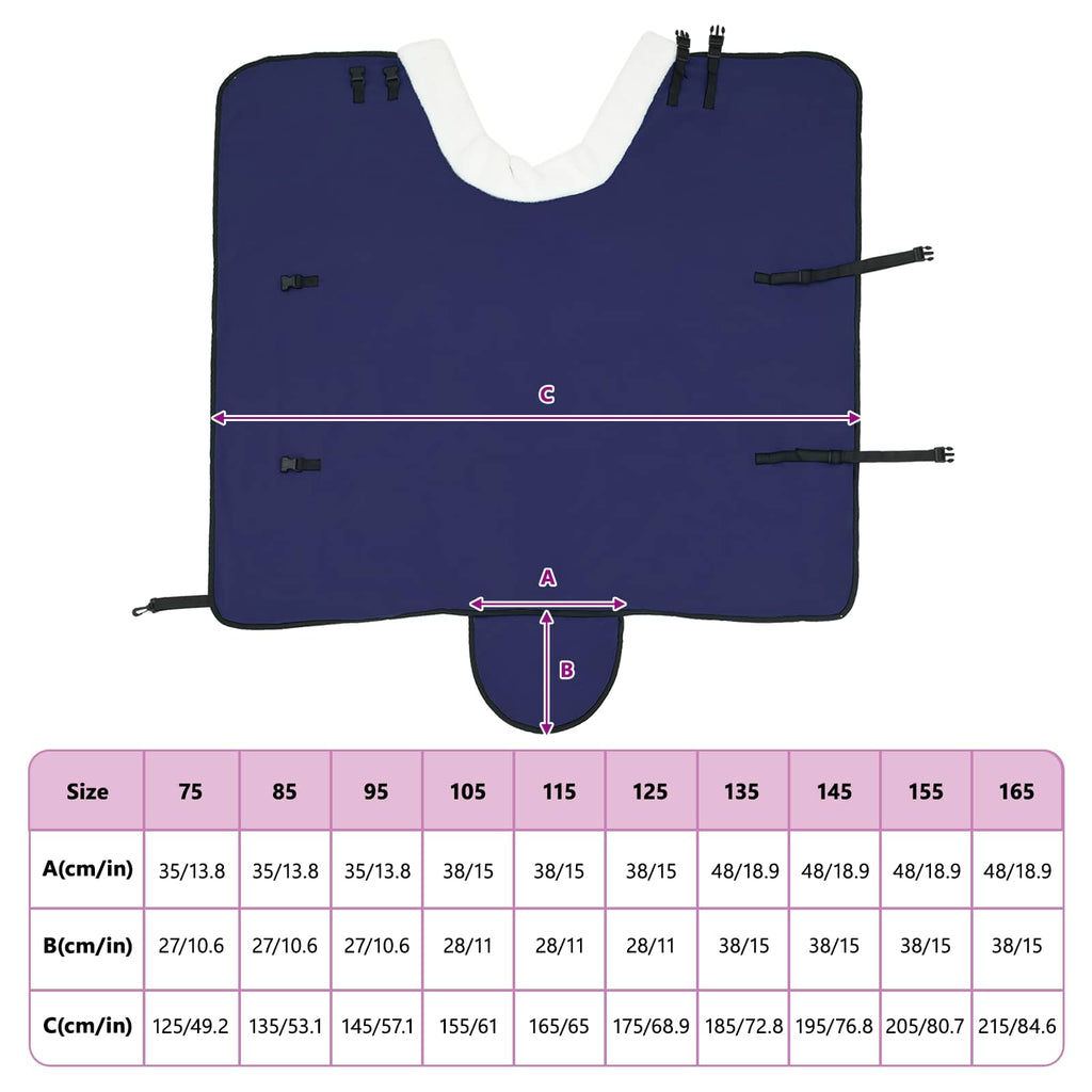 Pferdedecke Marineblau 75 cm Polarfleece