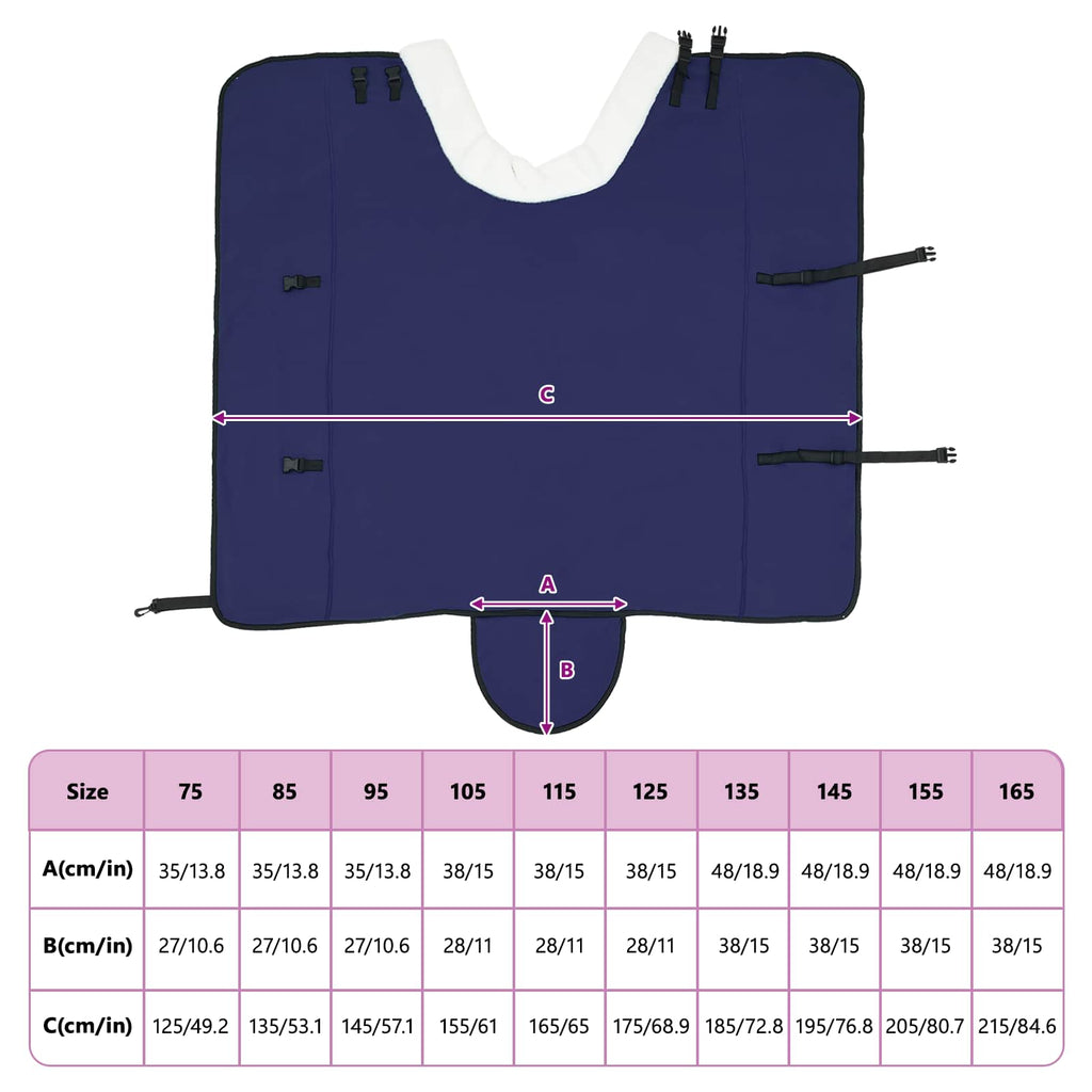 Pferdedecke Marineblau 165 cm Polarfleece