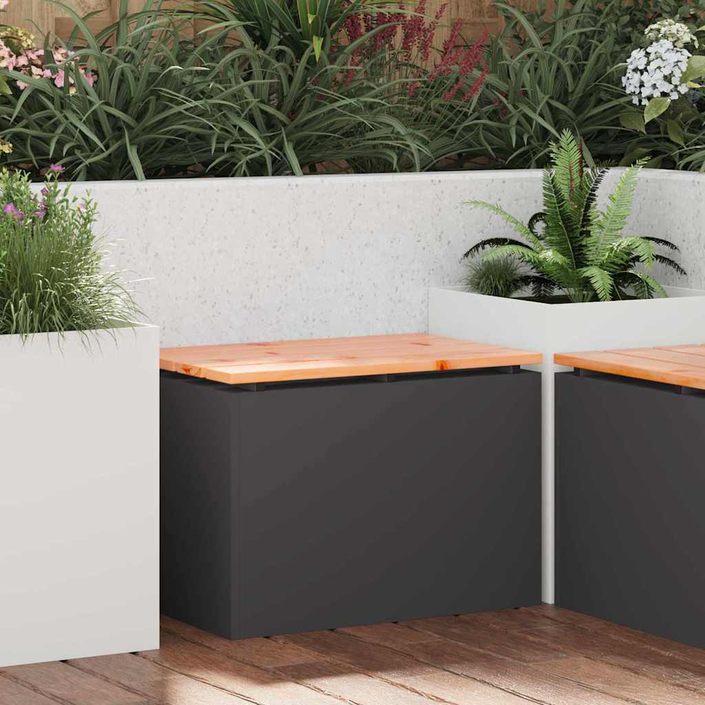 Gartenbank Schwarz 60 x 40 x 43 cm