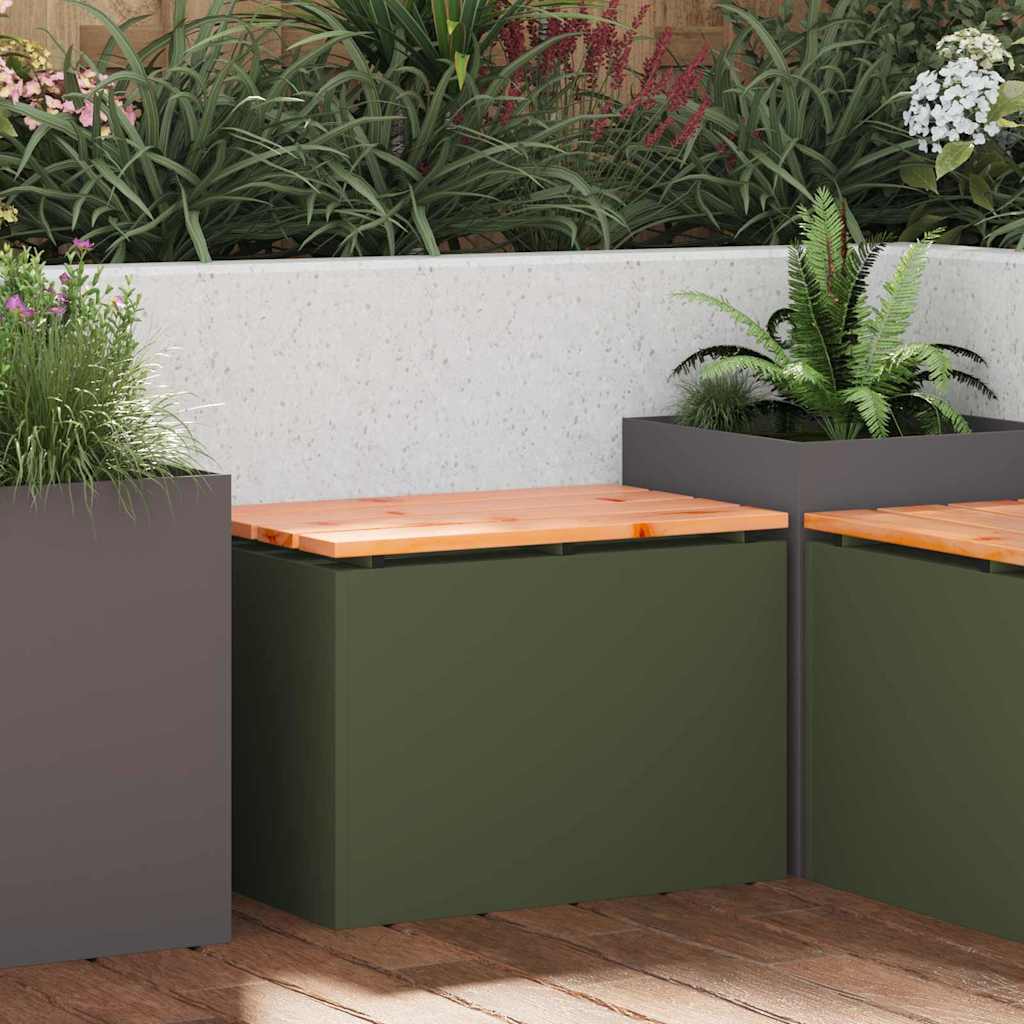 Gartenbank Olive Grün 60 x 40 x 43 cm