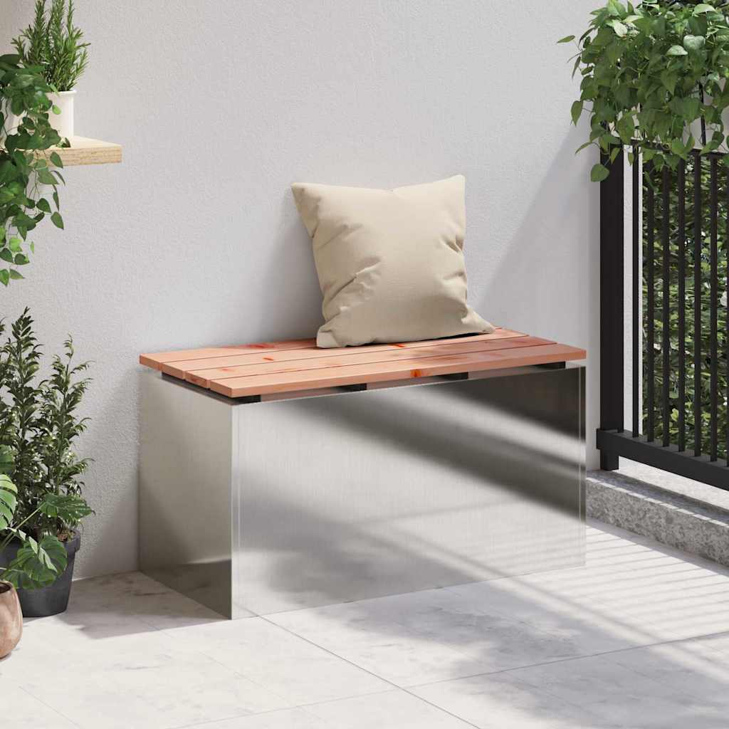Gartenbank Edelstahl 80 x 40 x 43 cm