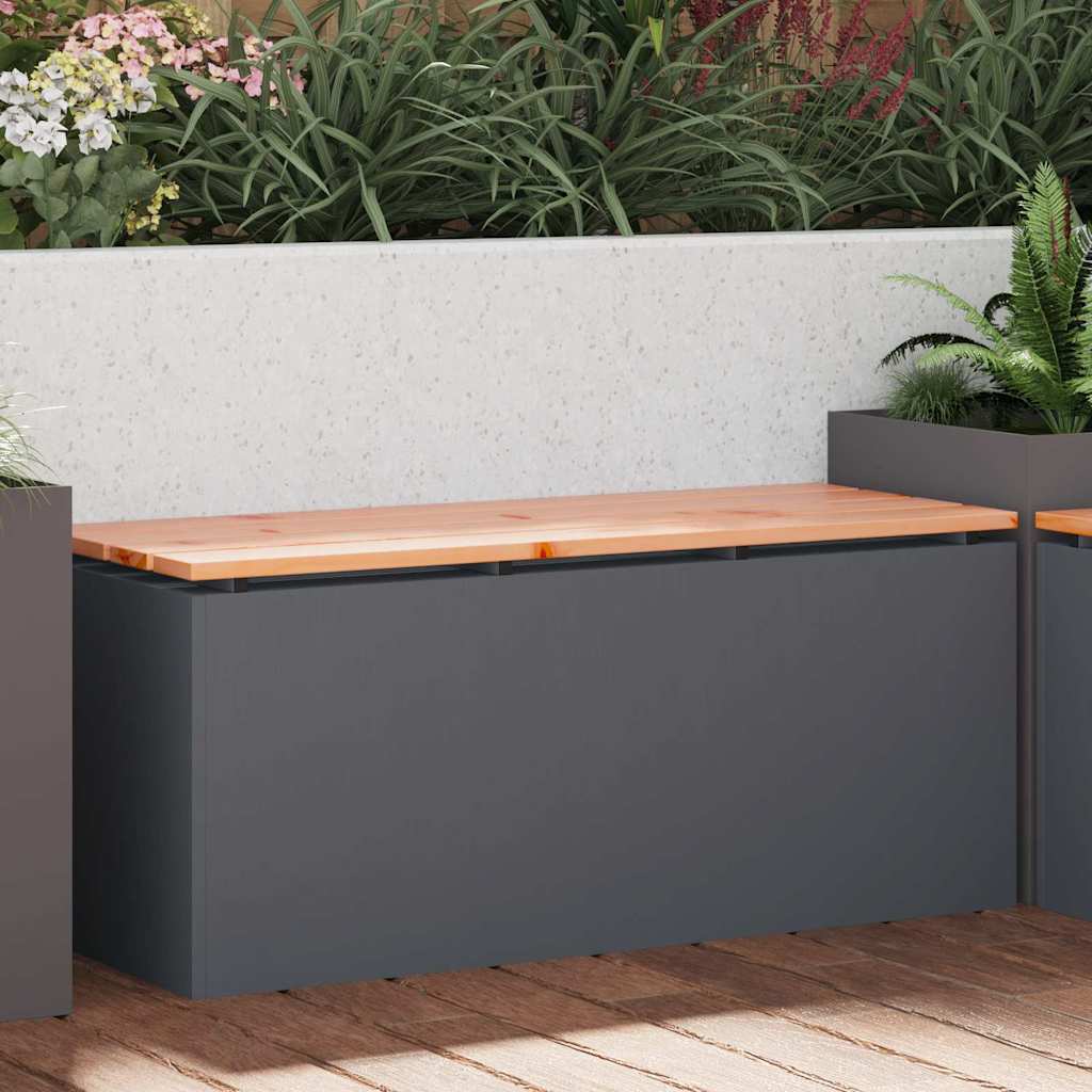 Gartenbank Anthrazit 100 x 40 x 43 cm