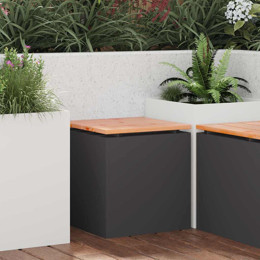 Gartenbank Schwarz 40 x 40 x 43 cm