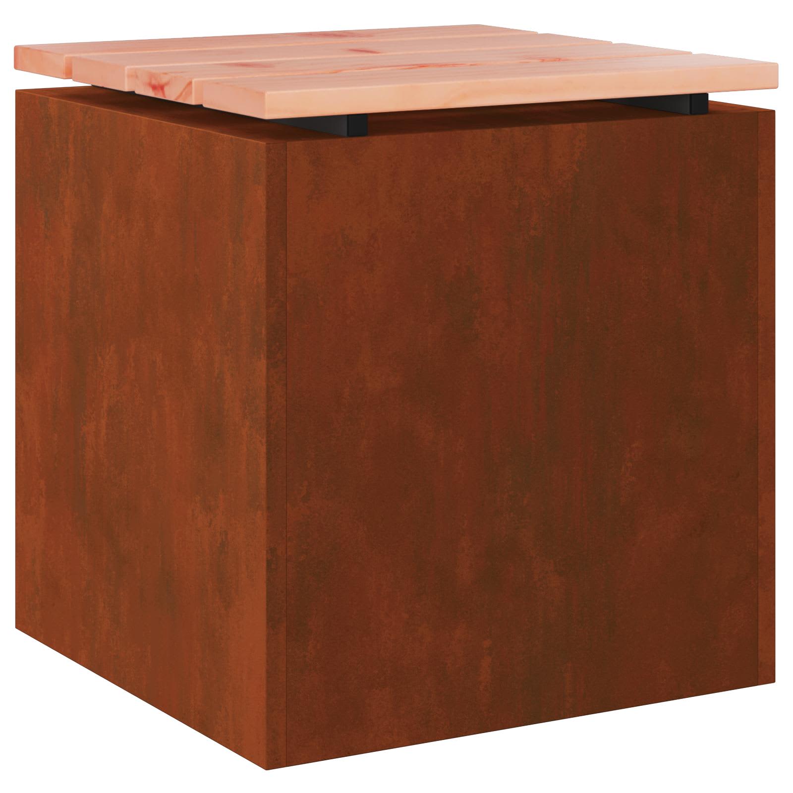 Gartenbank Wetterfeststahl 40 x 40 x 43 cm