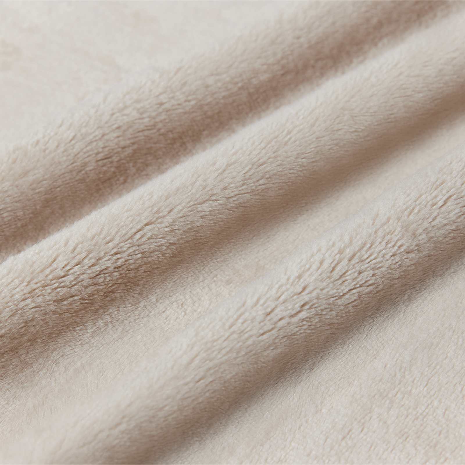 Überwurfdecke Beige 220 x 240 cm Fleece