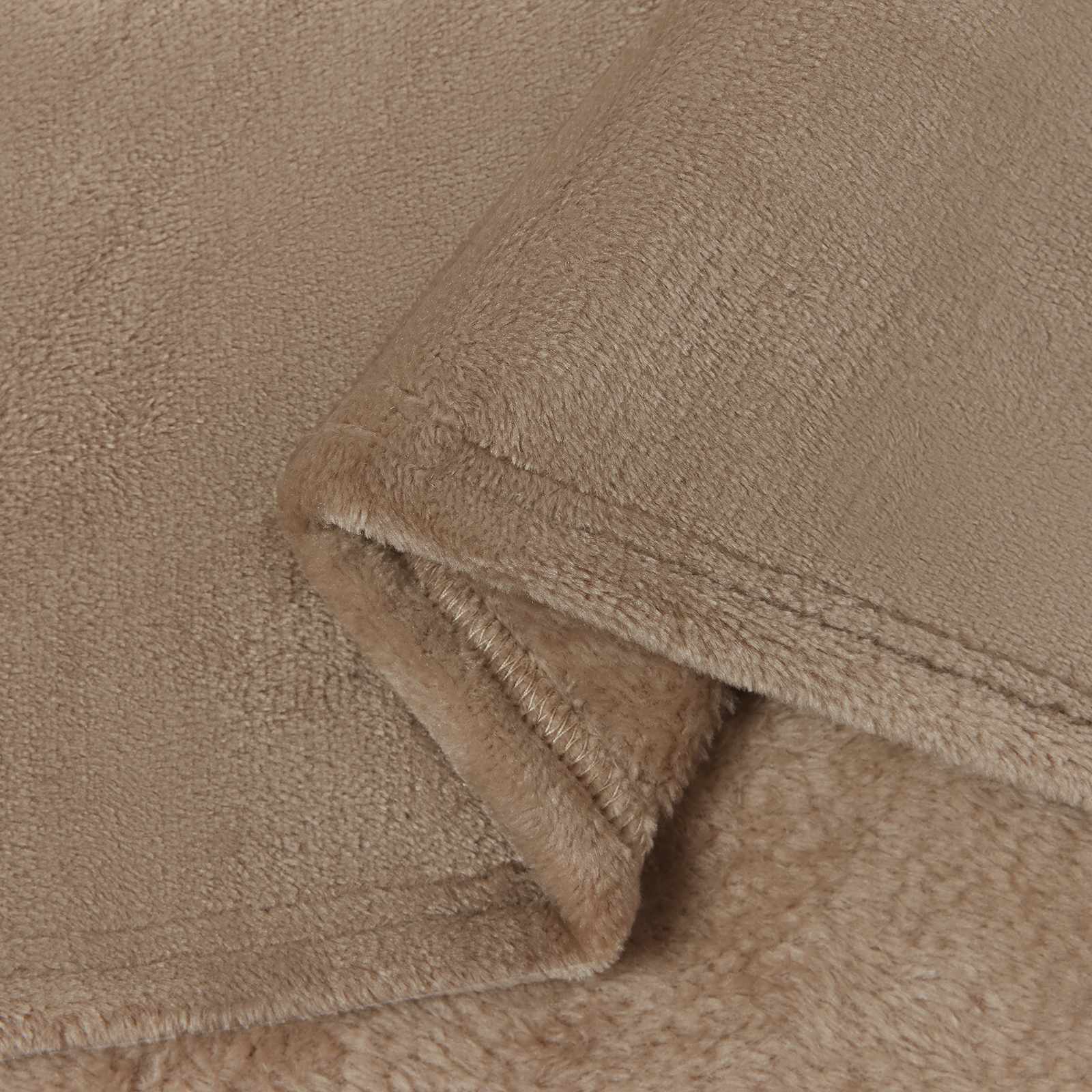 Überwurfdecke Kamel 130 x 150 cm Fleece