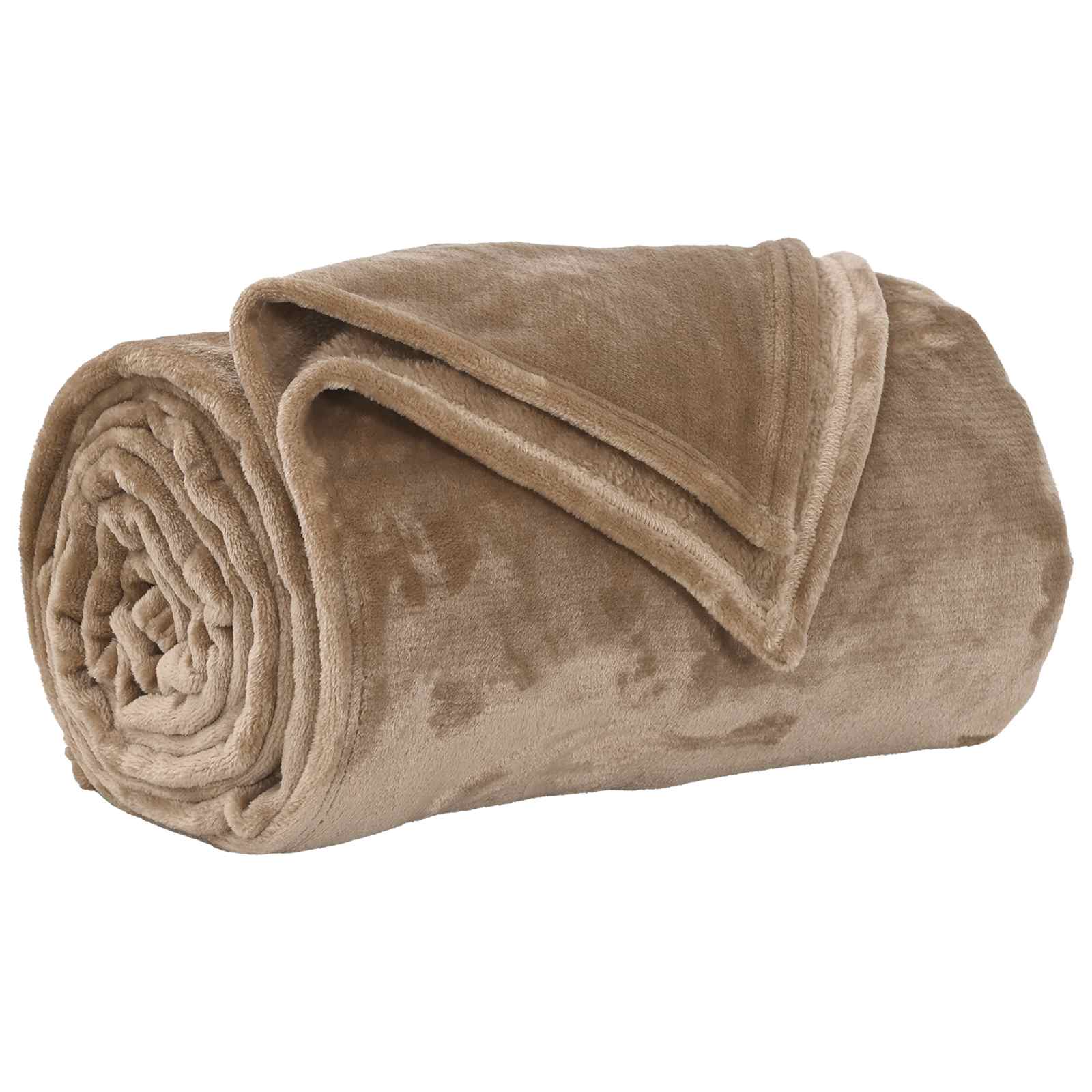 Überwurfdecke Kamel 150 x 200 cm Fleece