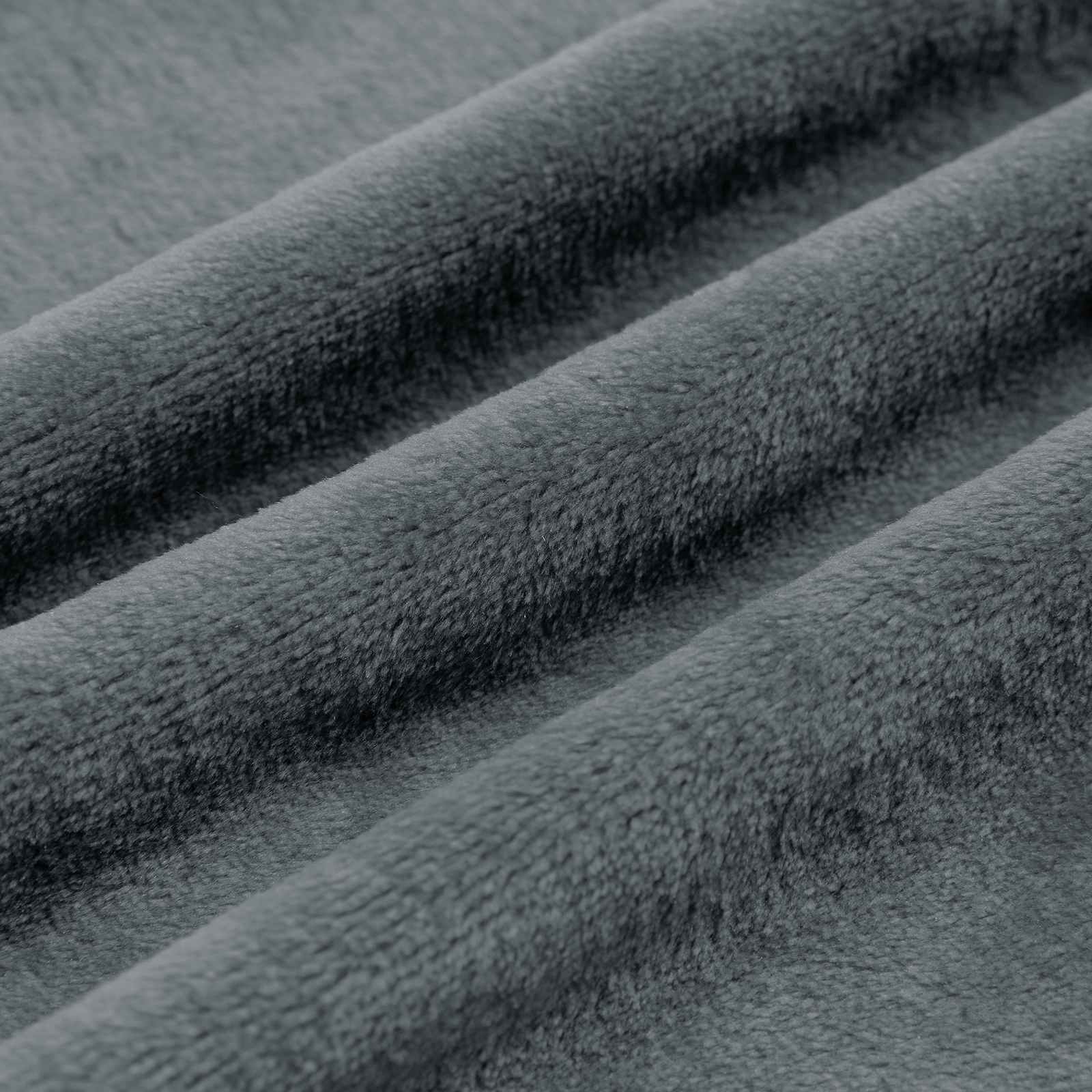 Überwurfdecke Dunkelgrau 240 x 270 cm Fleece