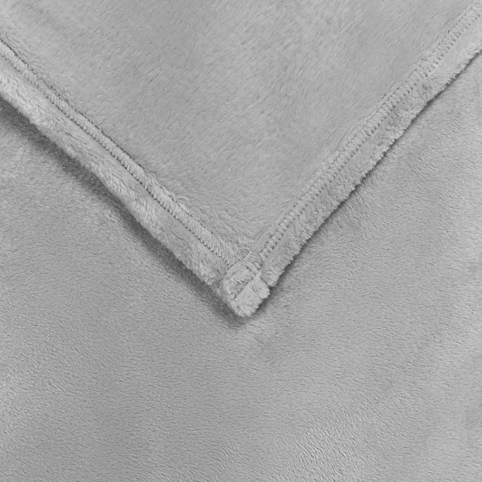 Überwurfdecke Grau 150 x 200 cm Fleece