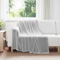 Überwurfdecke Grau 150 x 200 cm Fleece