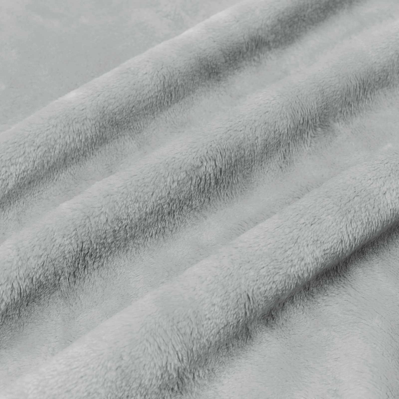 Überwurfdecke Grau 220 x 240 cm Fleece