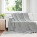 Überwurfdecke Grau 220 x 240 cm Fleece