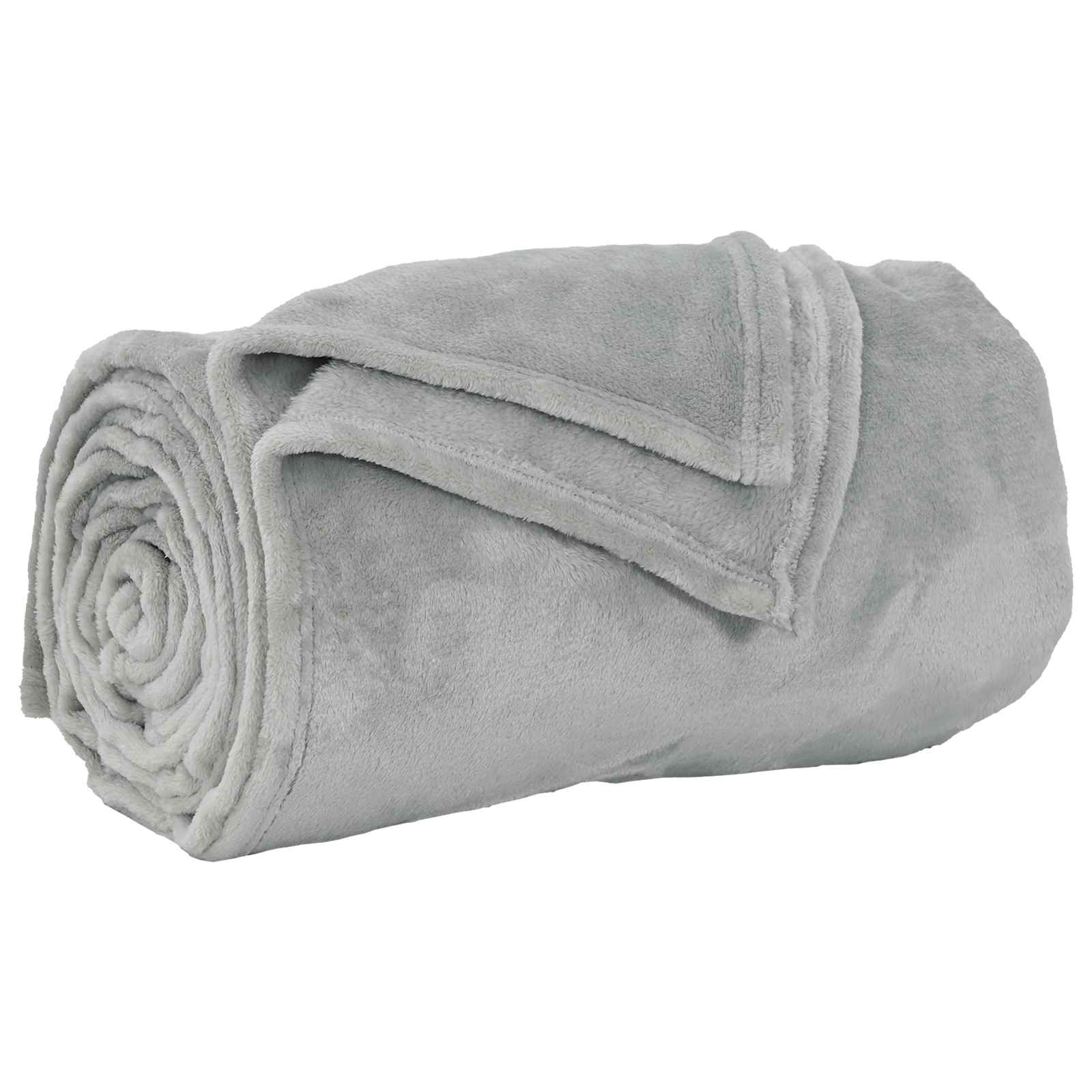 Überwurfdecke Grau 220 x 240 cm Fleece