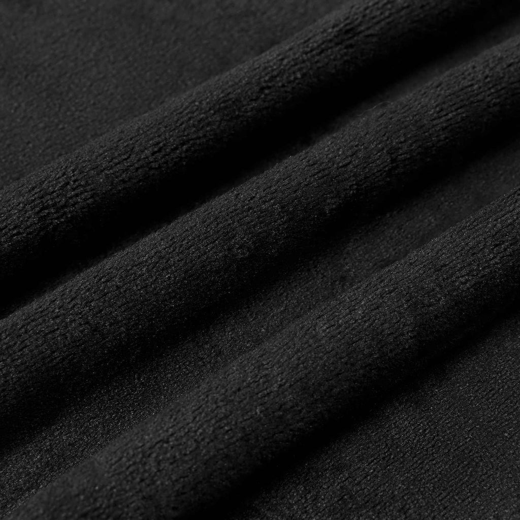 Überwurfdecke Schwarz 130 x 150 cm Fleece