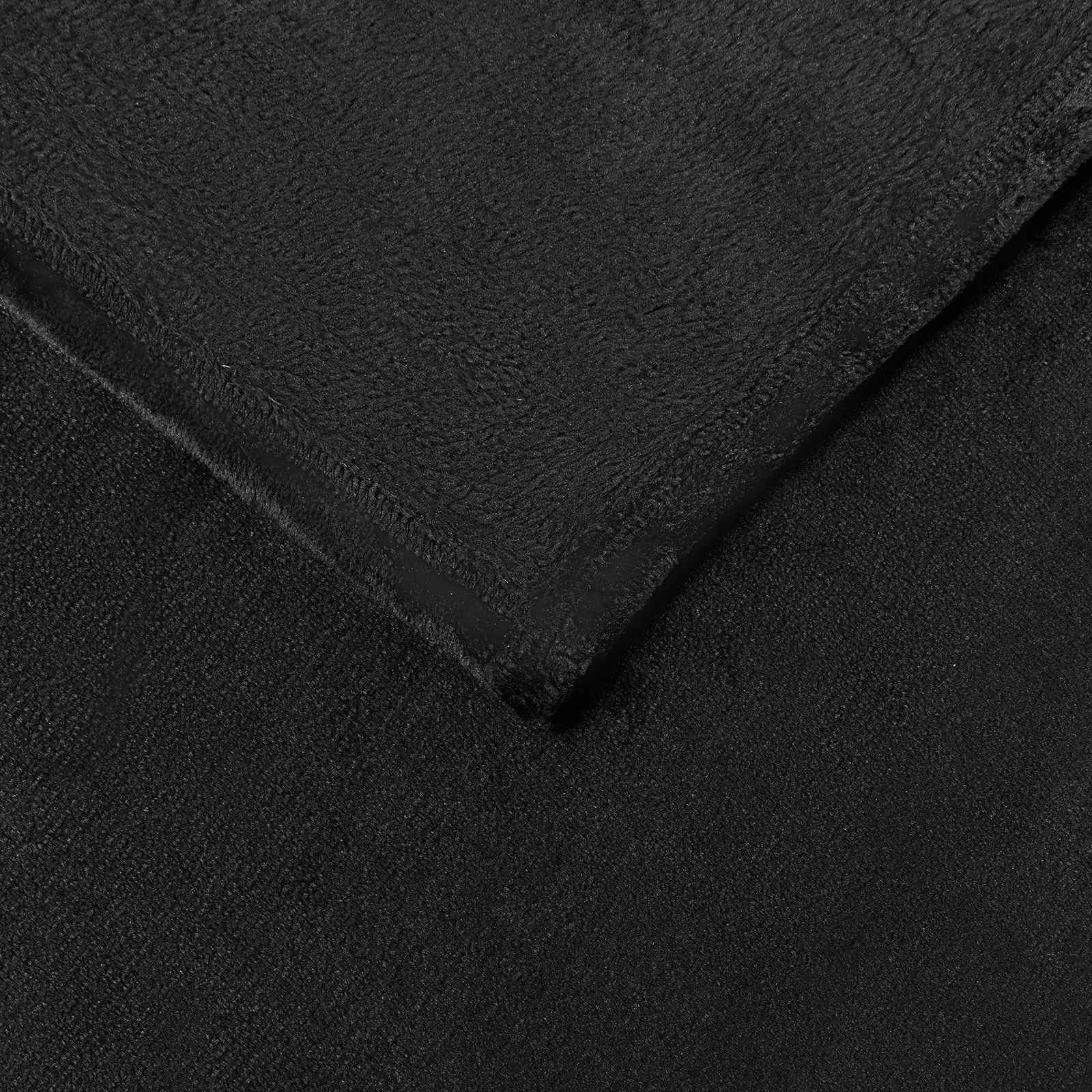 Überwurfdecke Schwarz 220 x 240 cm Fleece