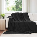 Überwurfdecke Schwarz 240 x 270 cm Fleece