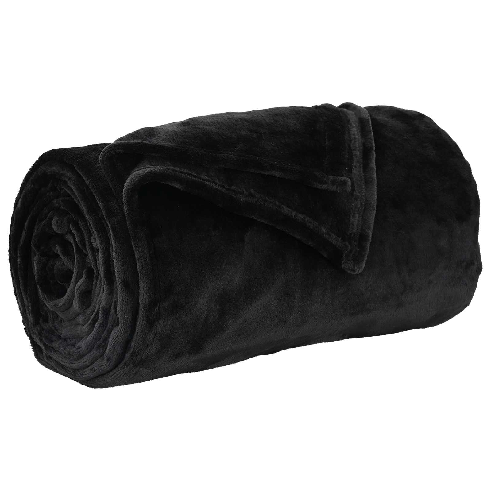 Überwurfdecke Schwarz 240 x 270 cm Fleece