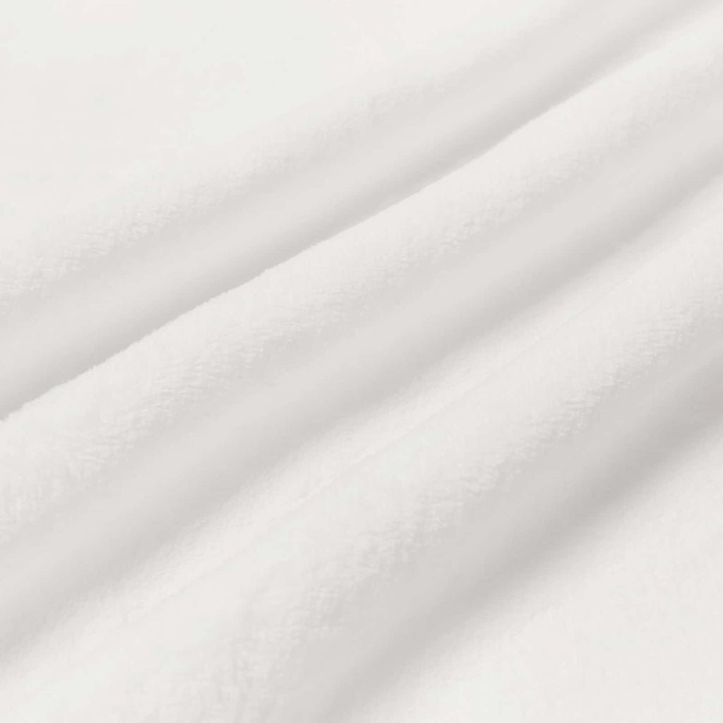 Überwurfdecke Weiß 220 x 240 cm Fleece