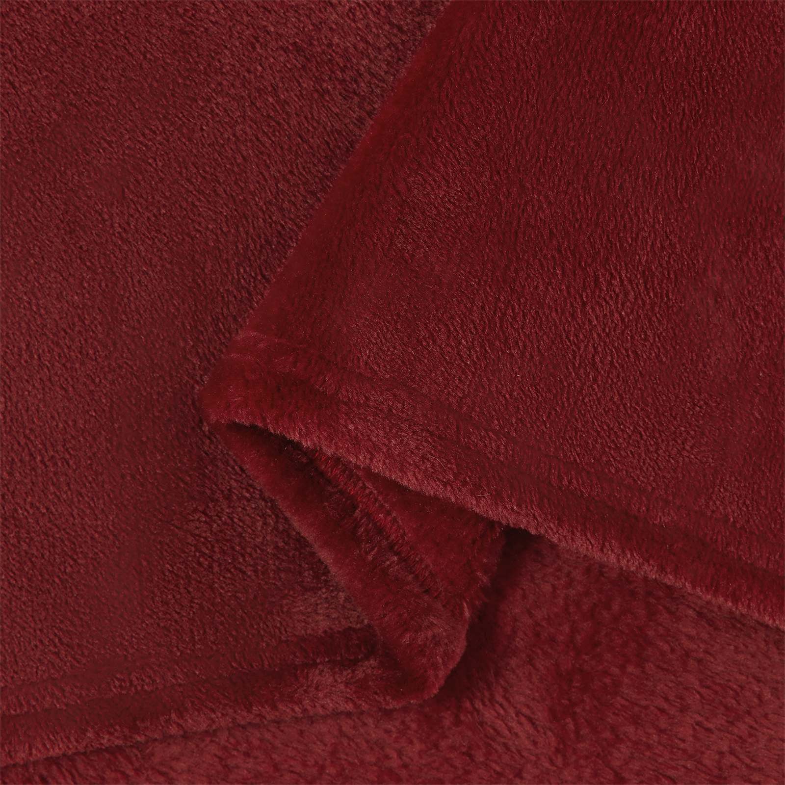 Überwurfdecke Bordeauxrot 150 x 200 cm Fleece