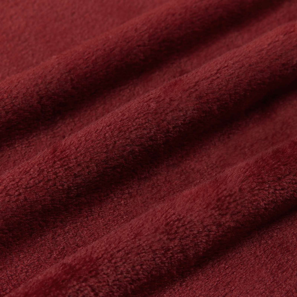 Überwurfdecke Bordeauxrot 150 x 200 cm Fleece