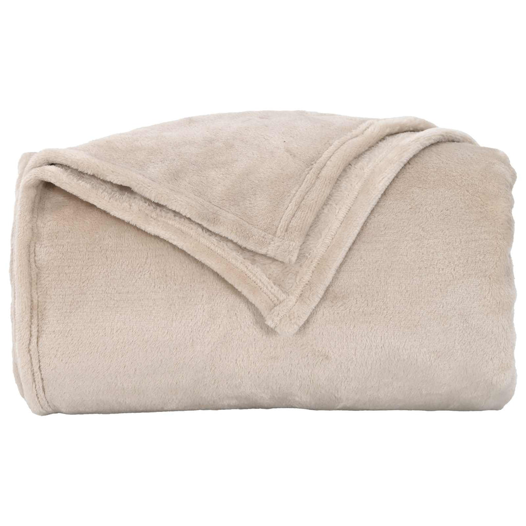 Wohndecken 6 pcs Beige 220 x 240 cm Fleece