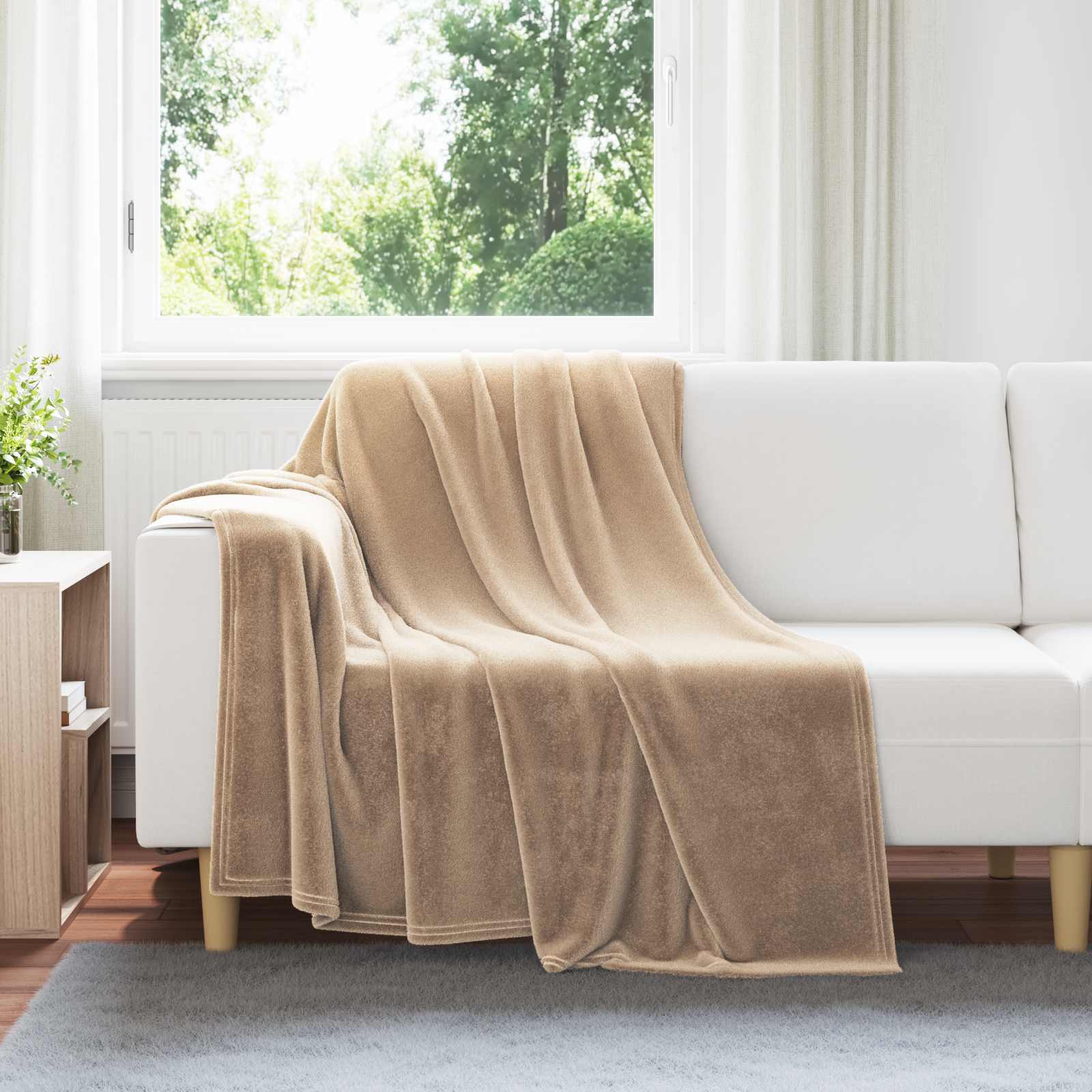 Wohndecken 6 pcs Kamel 150 x 200 cm Fleece