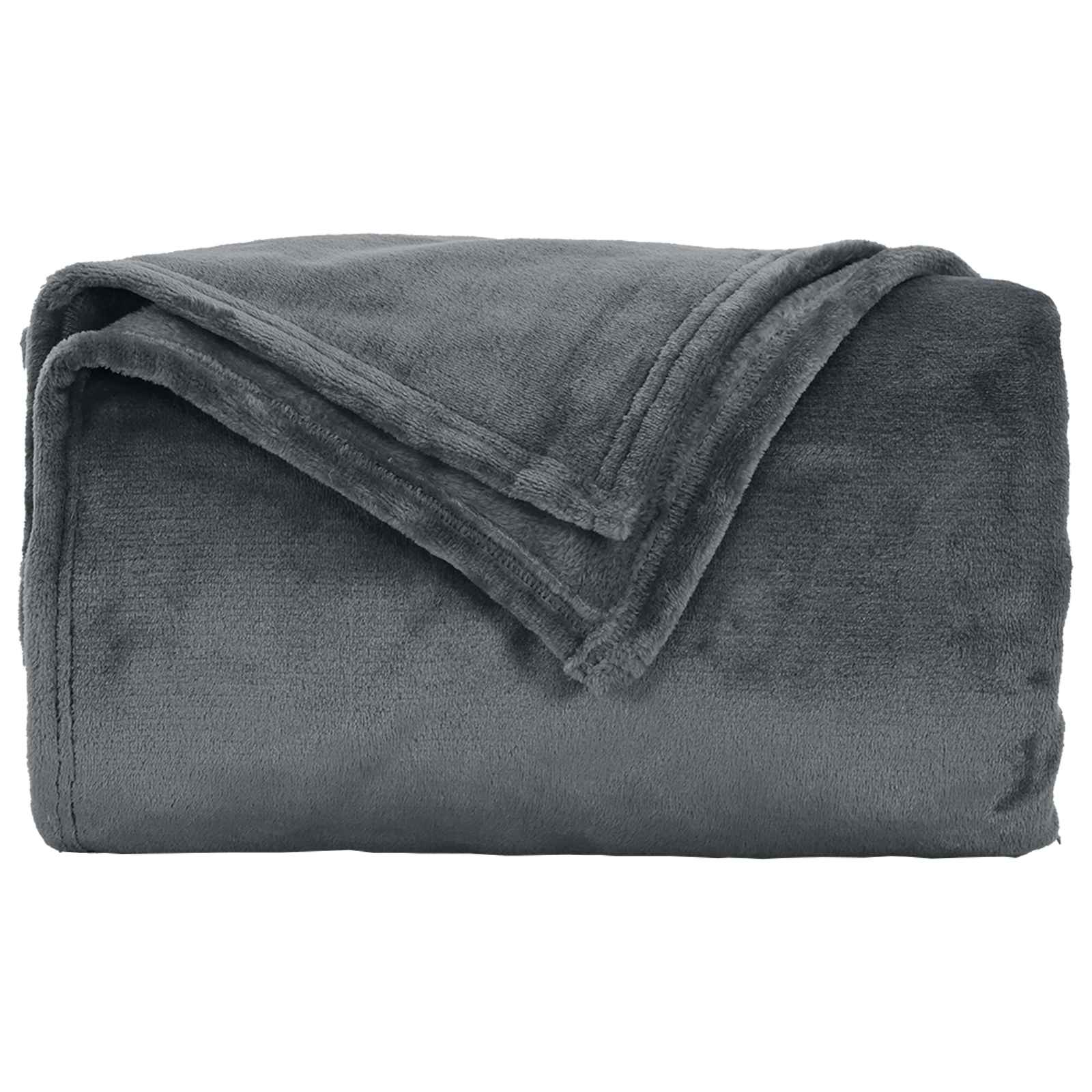 Wohndecken 6 pcs Dunkelgrau 220 x 240 cm Fleece