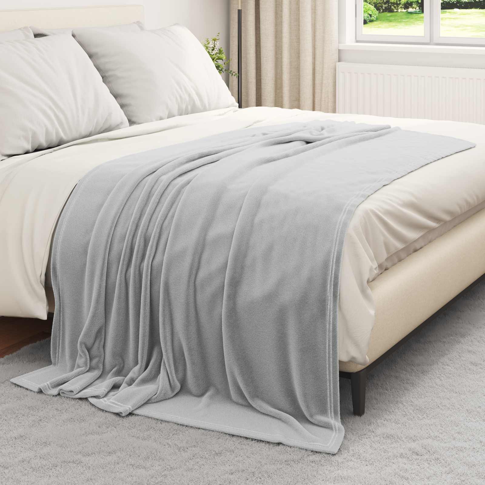 Wohndecken 6 pcs Grau 150 x 200 cm Fleece