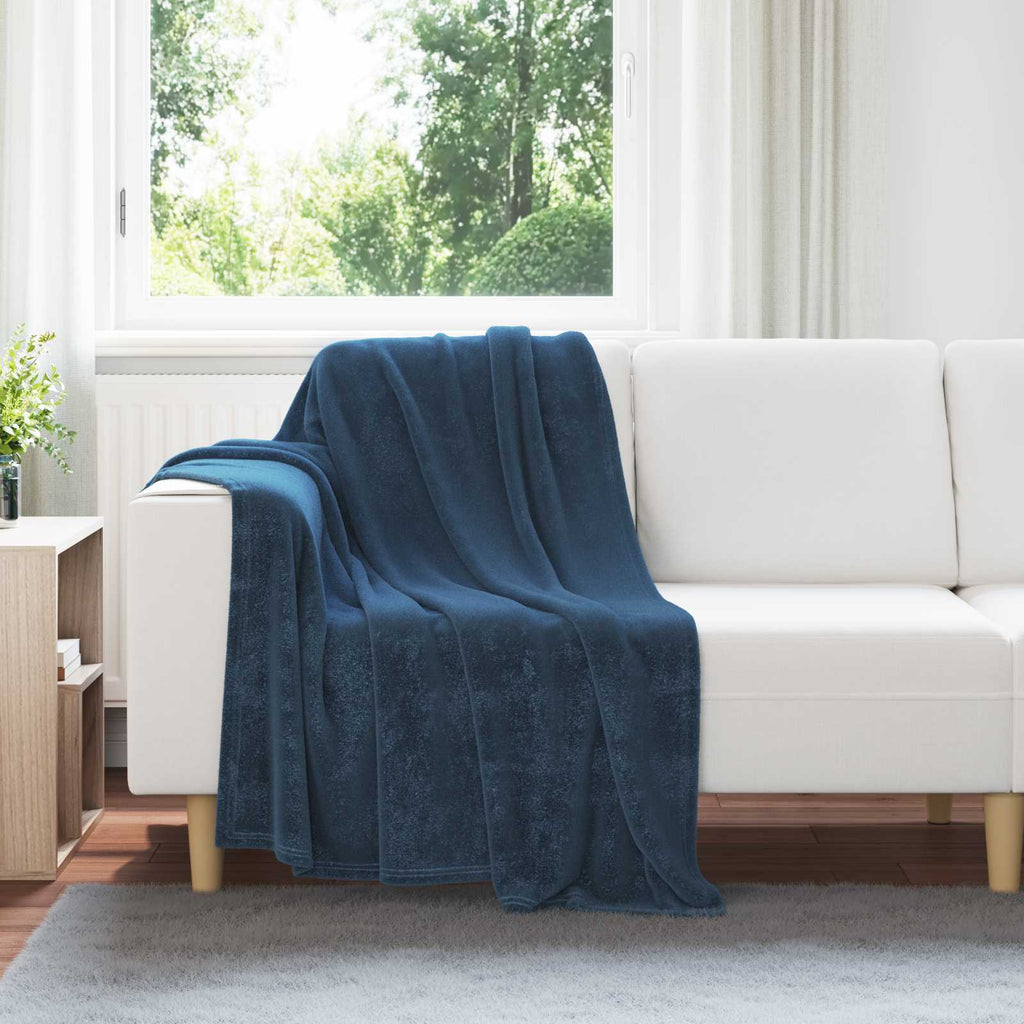 Wohndecken 6 pcs Marineblau 130 x 150 cm Fleece