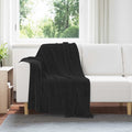 Wohndecken 6 pcs Schwarz 130 x 150 cm Fleece