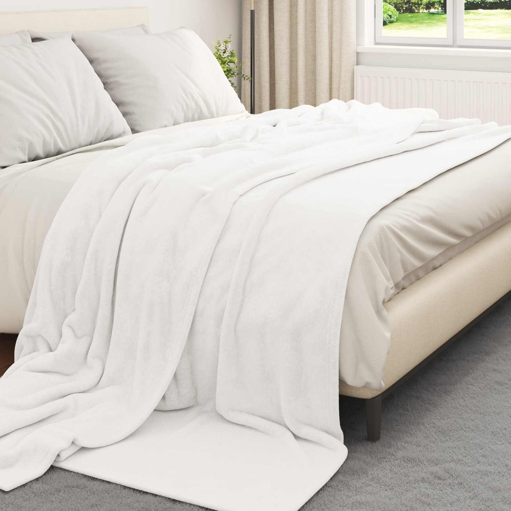Wohndecken 6 pcs Weiß 220 x 240 cm Fleece