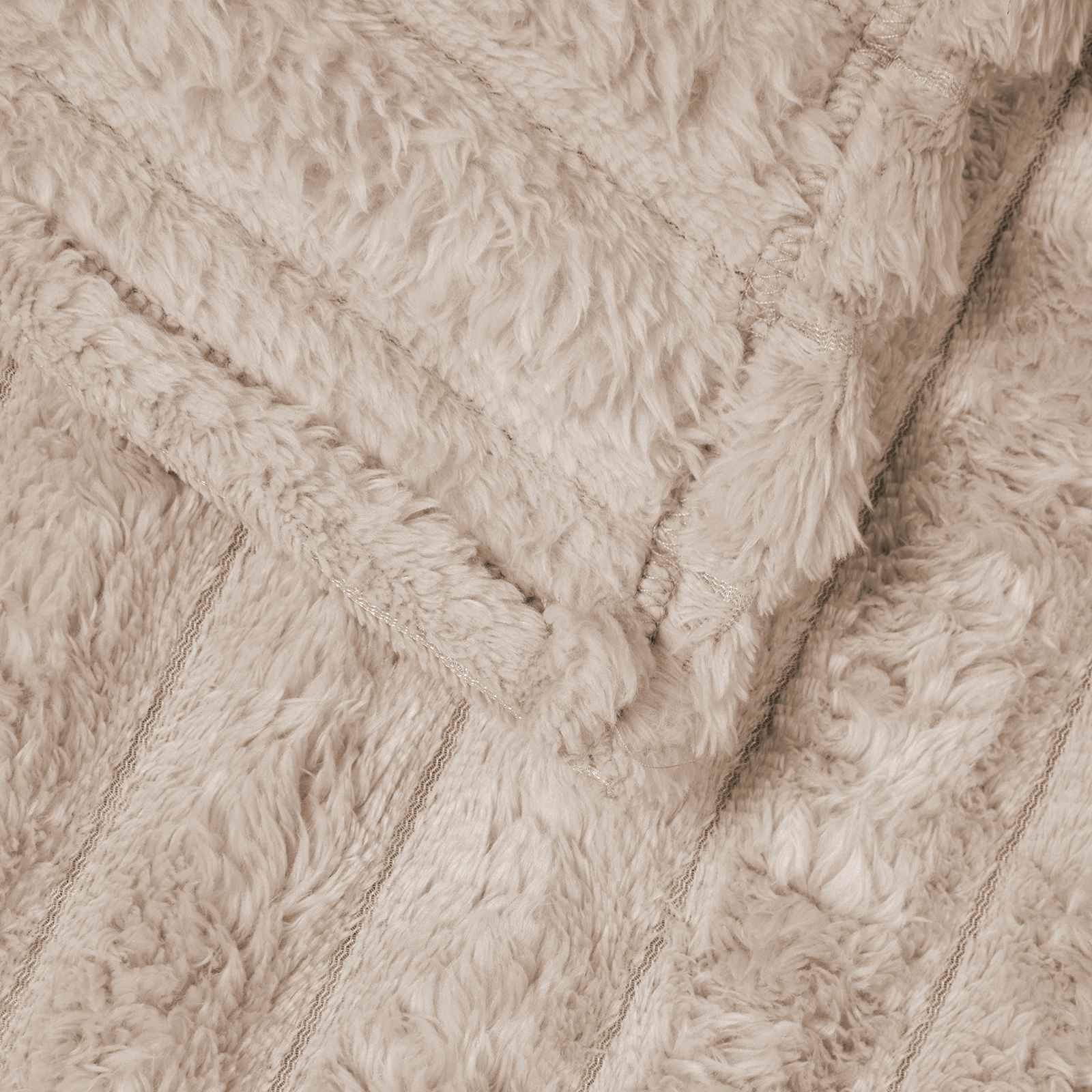 Überwurfdecke Beige 240 x 220 cm Fleece