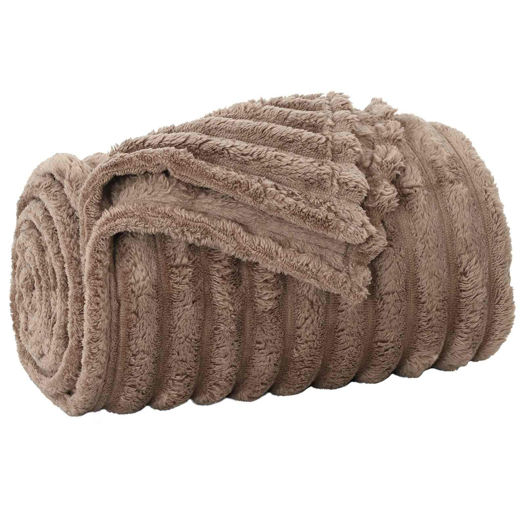 Überwurfdecke Kamel 270 x 240 cm Fleece