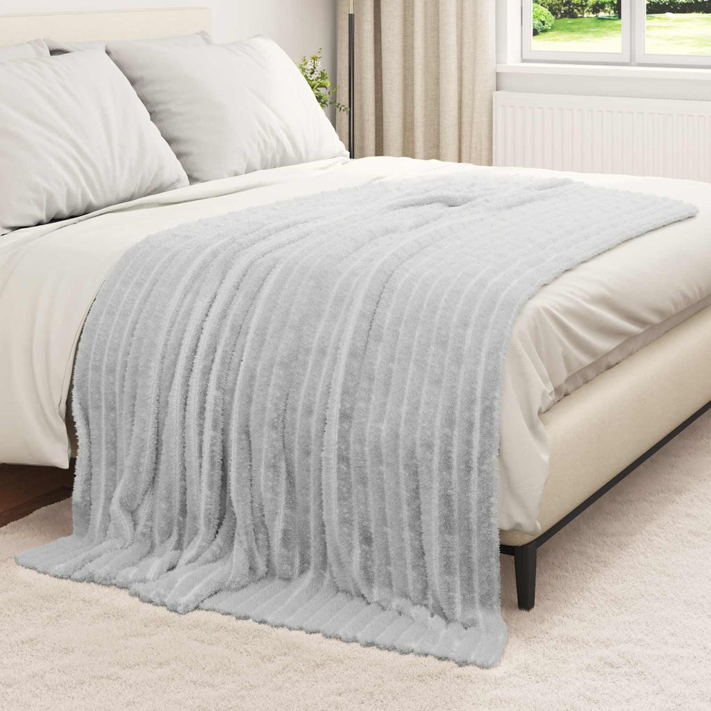 Überwurfdecke Grau 200 x 150 cm Fleece
