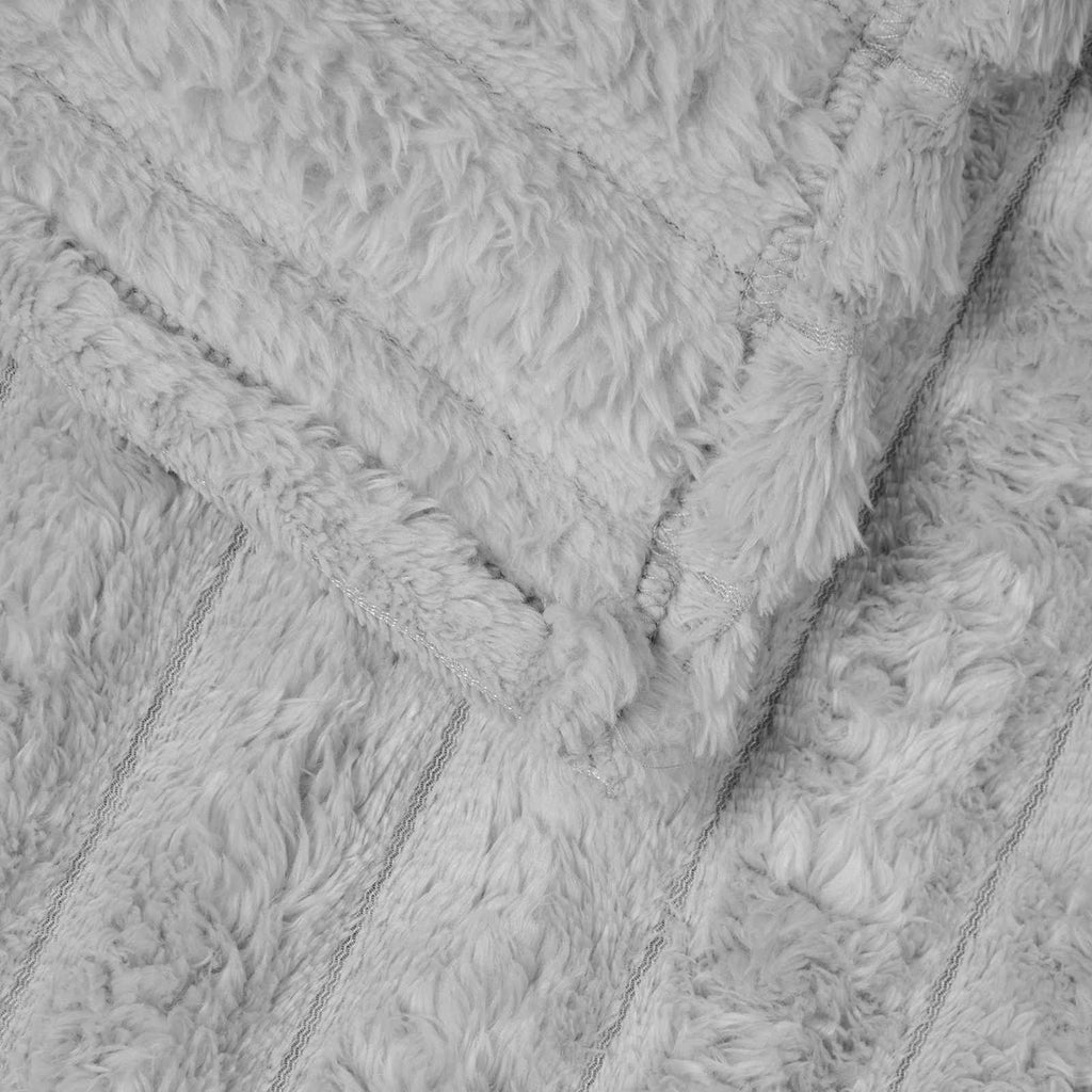 Überwurfdecke Grau 240 x 220 cm Fleece