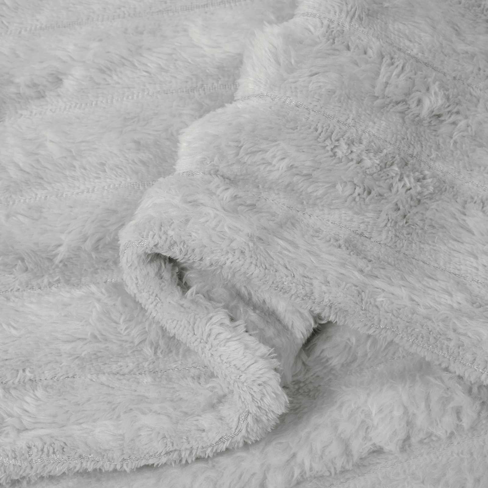 Überwurfdecke Grau 240 x 220 cm Fleece