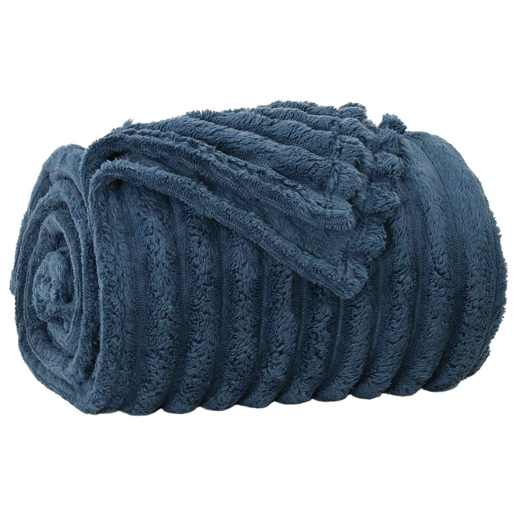 Überwurfdecke Marineblau 150 x 130 cm Fleece
