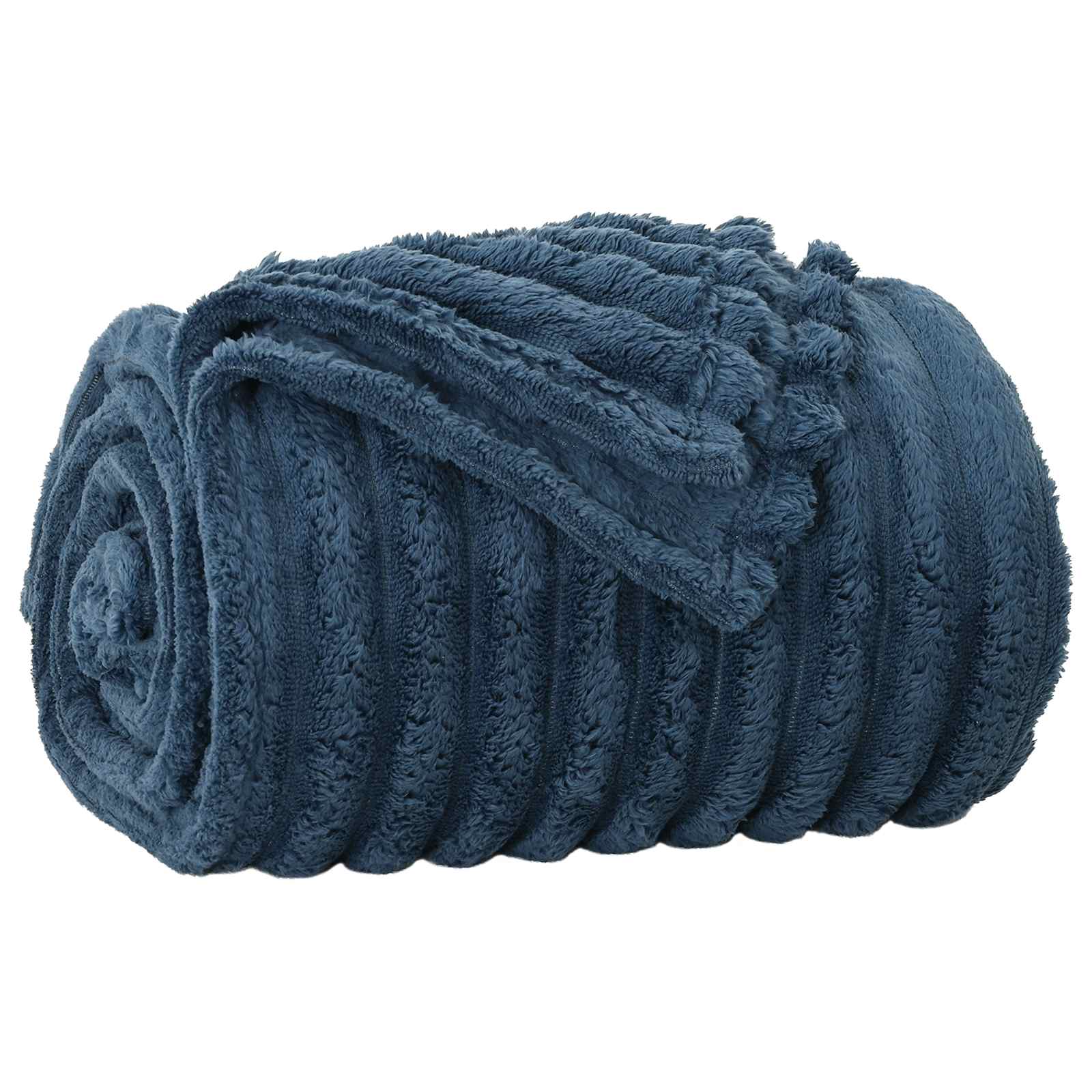 Überwurfdecke Marineblau 150 x 130 cm Fleece