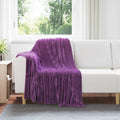 Überwurfdecke Lila 150 x 130 cm Fleece