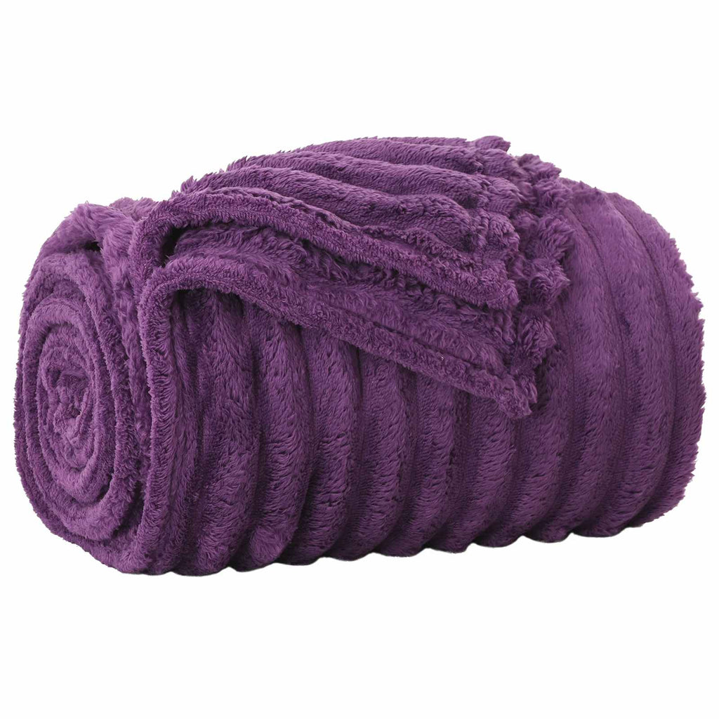 Überwurfdecke Lila 150 x 130 cm Fleece
