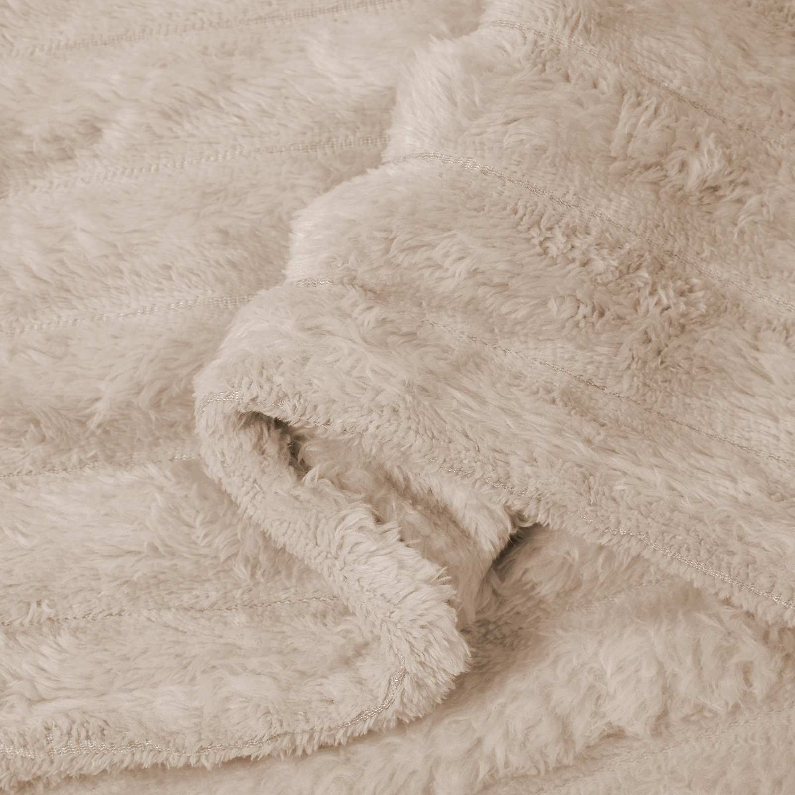 Wohndecken 6 pcs Beige 270 x 240 cm Fleece