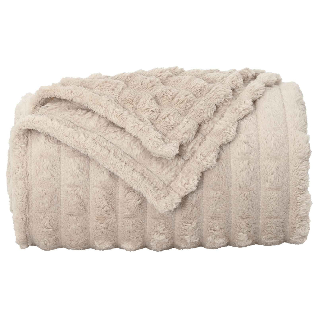 Wohndecken 6 pcs Beige 270 x 240 cm Fleece