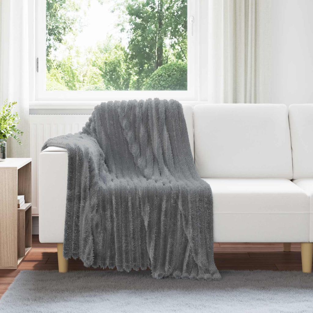Wohndecken 6 pcs Dunkelgrau 150 x 130 cm Fleece