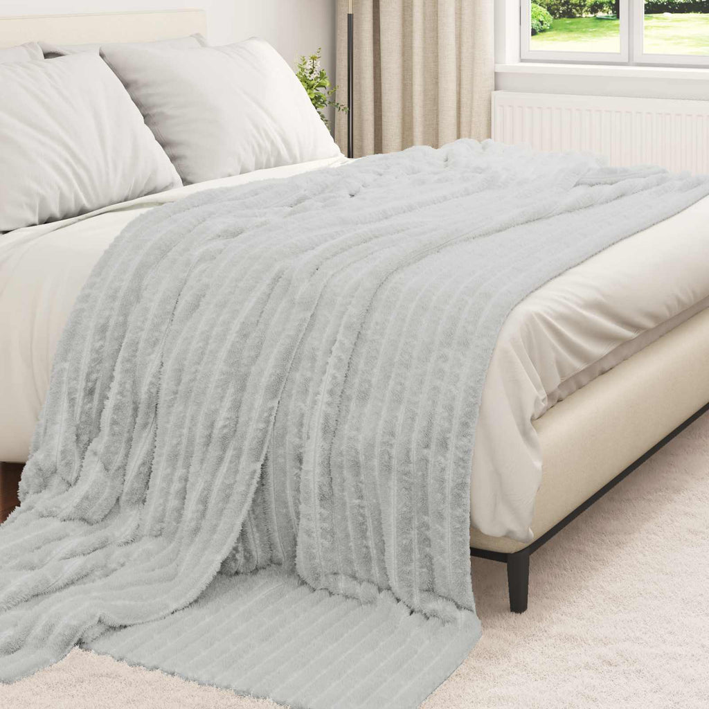 Wohndecken 6 pcs Grau 270 x 240 cm Fleece